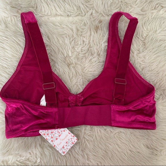 NEW free people berry Rhiannon soft bralette L - Picture 4 of 5